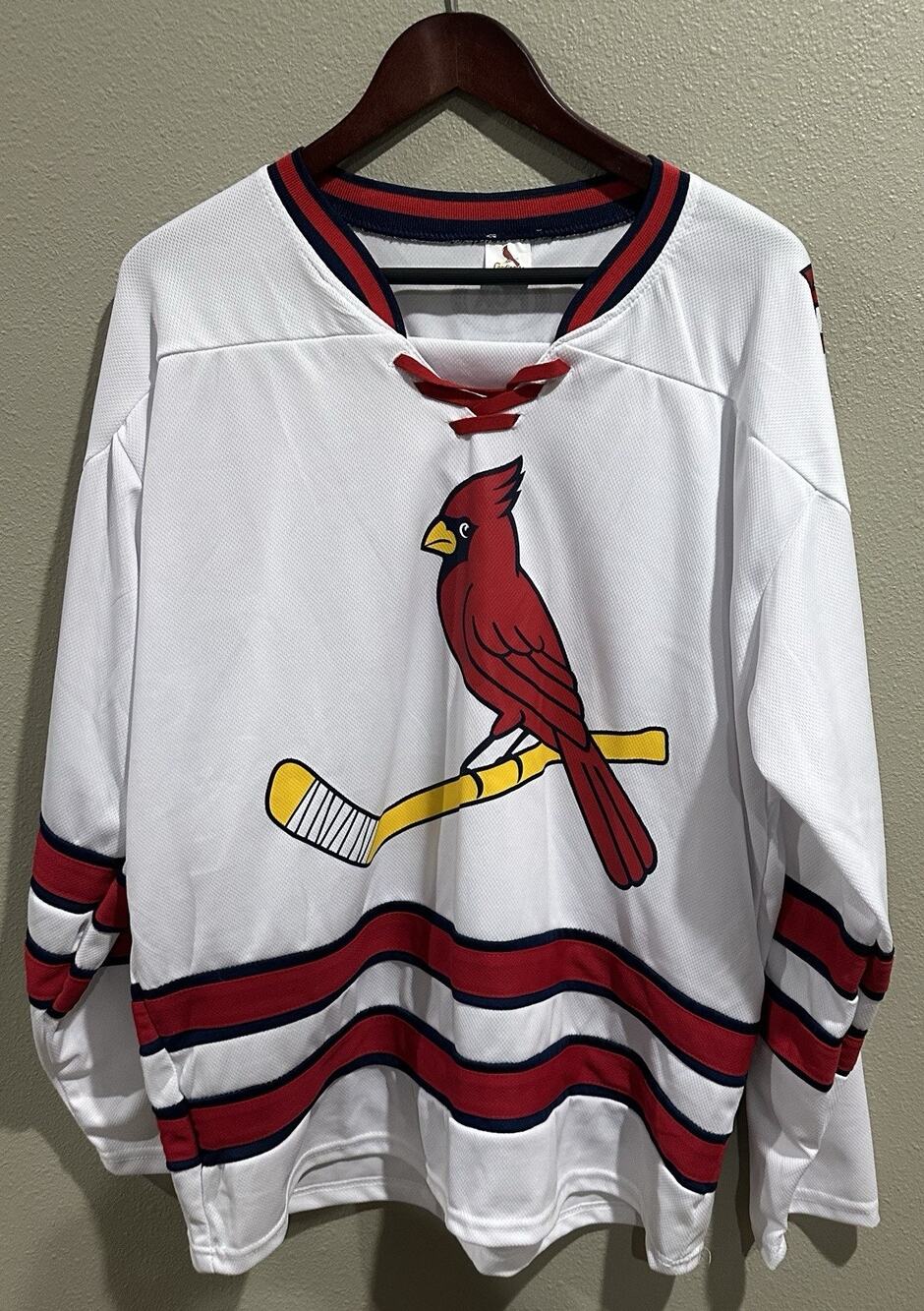 St Louis Cardinals Adult XL Hockey Jersey Fox Sports Midwest SGA Promo White Red